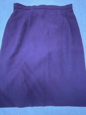Talbots Womens Back-Slit Career Office Pencil Skirt Size 6 Purple Wool Blend